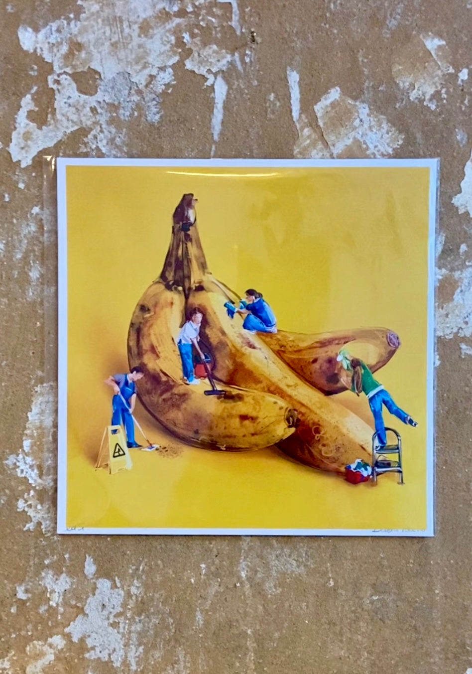 Surreal Banana Art Print - Whimsical Foodie Kitchen Wall Poster Decor