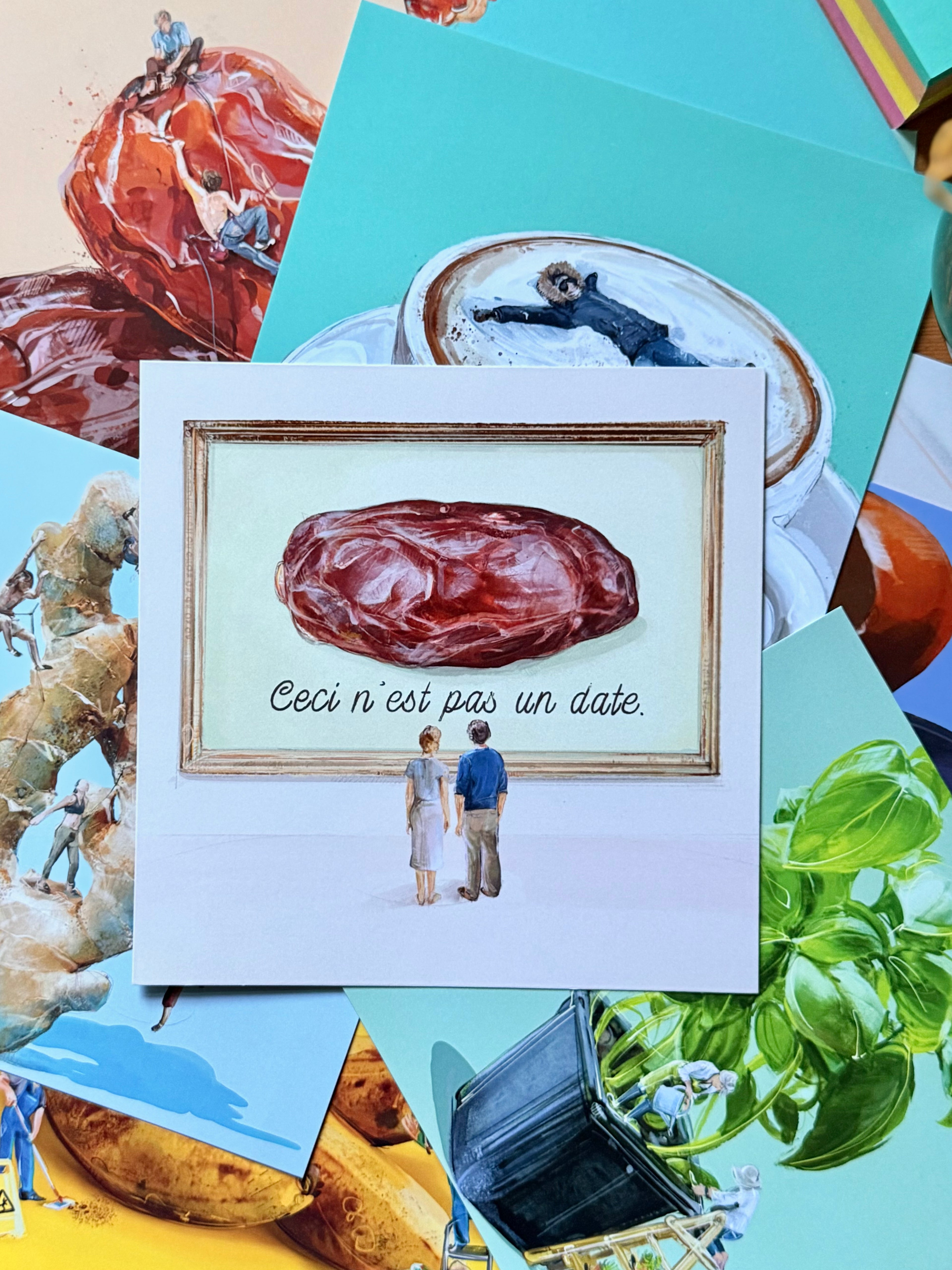 Surreal Humorous Food Illustration Print - Fine Art Paper Kitchen Wall Art Decor