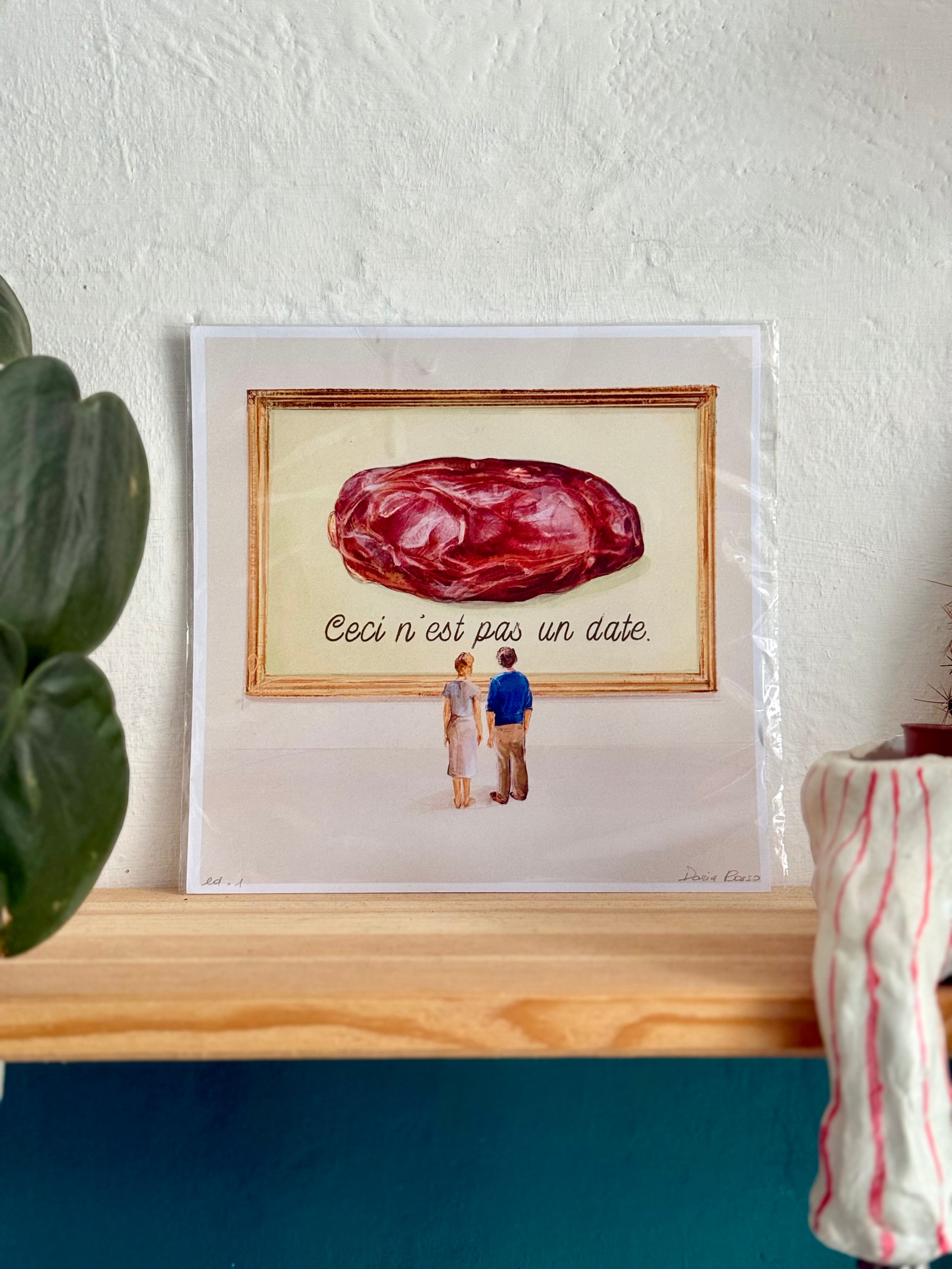 Surreal Humorous Food Illustration Print - Fine Art Paper Kitchen Wall Art Decor