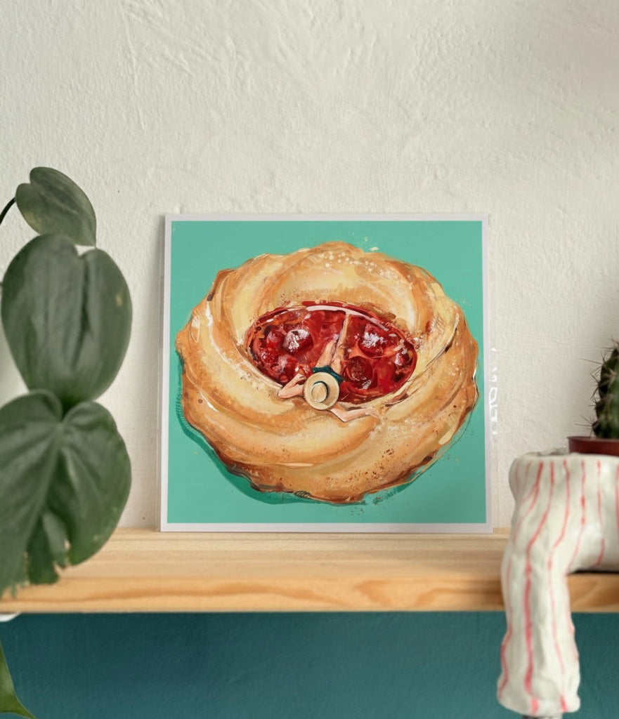 Surreal Cookie - Food Illustration Fine Art Print, Botanical Surrealism Whimsical Kitchen Illustration, Hand Signed